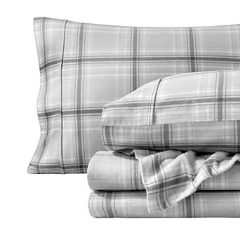 Bare Home 100% Cotton Plaid Flannel Sheet Set