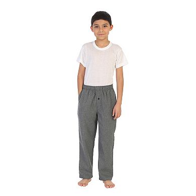 Gioberti Boy's Flannel Lounge Pajama Pants - Yarn Dye Brushed With Elastic Waist