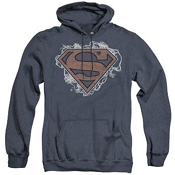 Superman Storm Cloud Adult Heather Hoodie