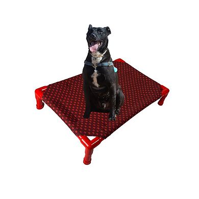 Truman + Teddy (Christmas Coffee) Easy-to-clean Handcrafted Elevated, Cot-Style Dog Bed 