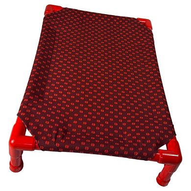 Truman + Teddy (Christmas Coffee) Easy-to-clean Handcrafted Elevated, Cot-Style Dog Bed 