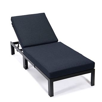 LeisureMod Chelsea Modern Outdoor Chaise Lounge Chair With Cushions