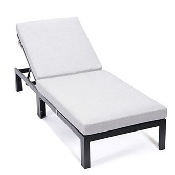 LeisureMod Chelsea Modern Outdoor Chaise Lounge Chair With Cushions