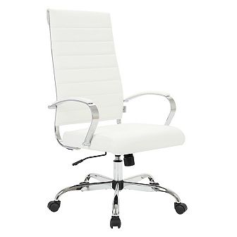 LeisureMod Benmar High-Back Leather Office Chair