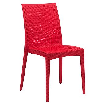 LeisureMod Weave Mace Indoor/Outdoor Dining Chair (Armless)