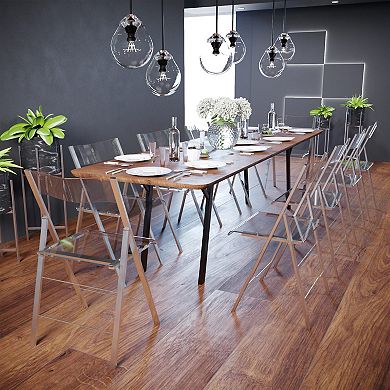 LeisureMod Menno Modern Acrylic Folding Chair