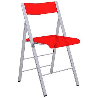 LeisureMod Menno Modern Acrylic Folding Chair