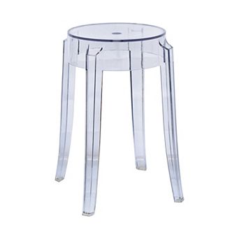 LeisureMod Averill Modern Plastic Dining Stool with Sturdy Seat and Legs for Kitchen and Dining Room