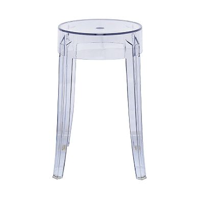 LeisureMod Averill Modern Plastic Dining Stool with Sturdy Seat and Legs for Kitchen and Dining Room