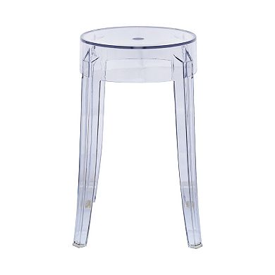 LeisureMod Averill Modern Plastic Dining Stool with Sturdy Seat and Legs for Kitchen and Dining Room