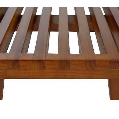 LeisureMod Mid-Century Inwood Platform Bench - 6 Feet