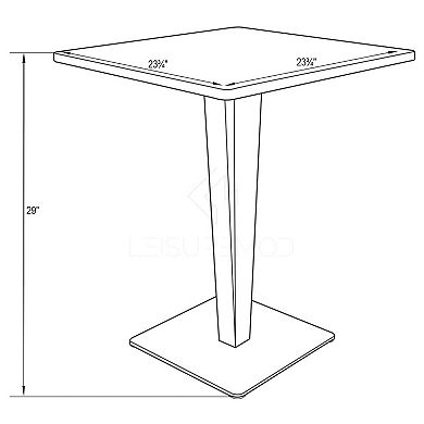 LeisureMod Modern Glen MDF Dining Table