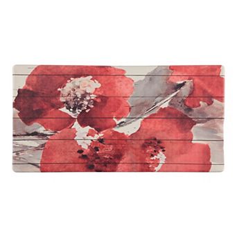 20"x39" Anti-Fatigue Embossed Floor Mat (Red Floral)