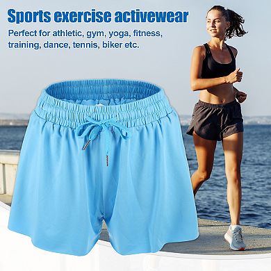 Women Flowy Running Shorts Casual High Waisted Workout Shorts