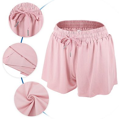 Women Flowy Running Shorts Casual High Waisted Workout Shorts