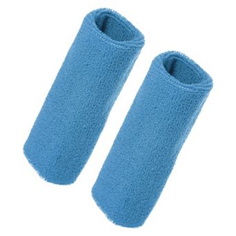 1 Pair Sweat Absorbing Wrist Sweatbands Athletic Cotton Yarn Latex