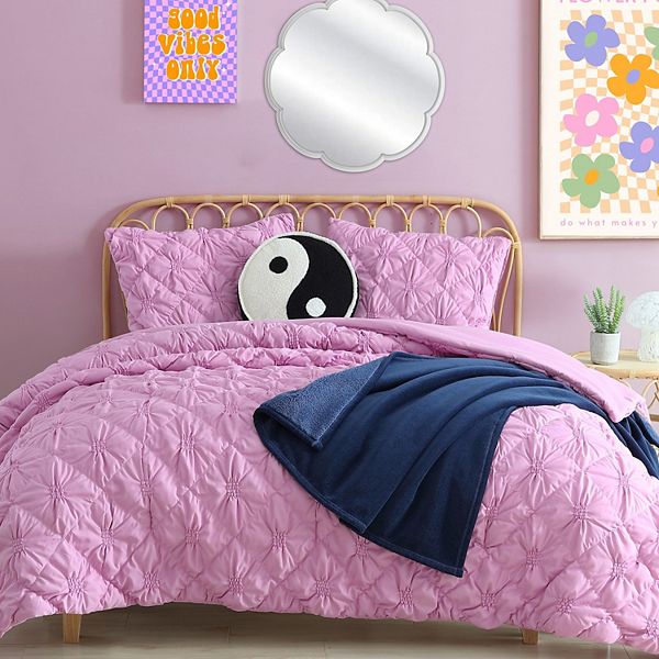 Aeropostale Delilah Puff Embroidery Comforter Set and Duffel Bag