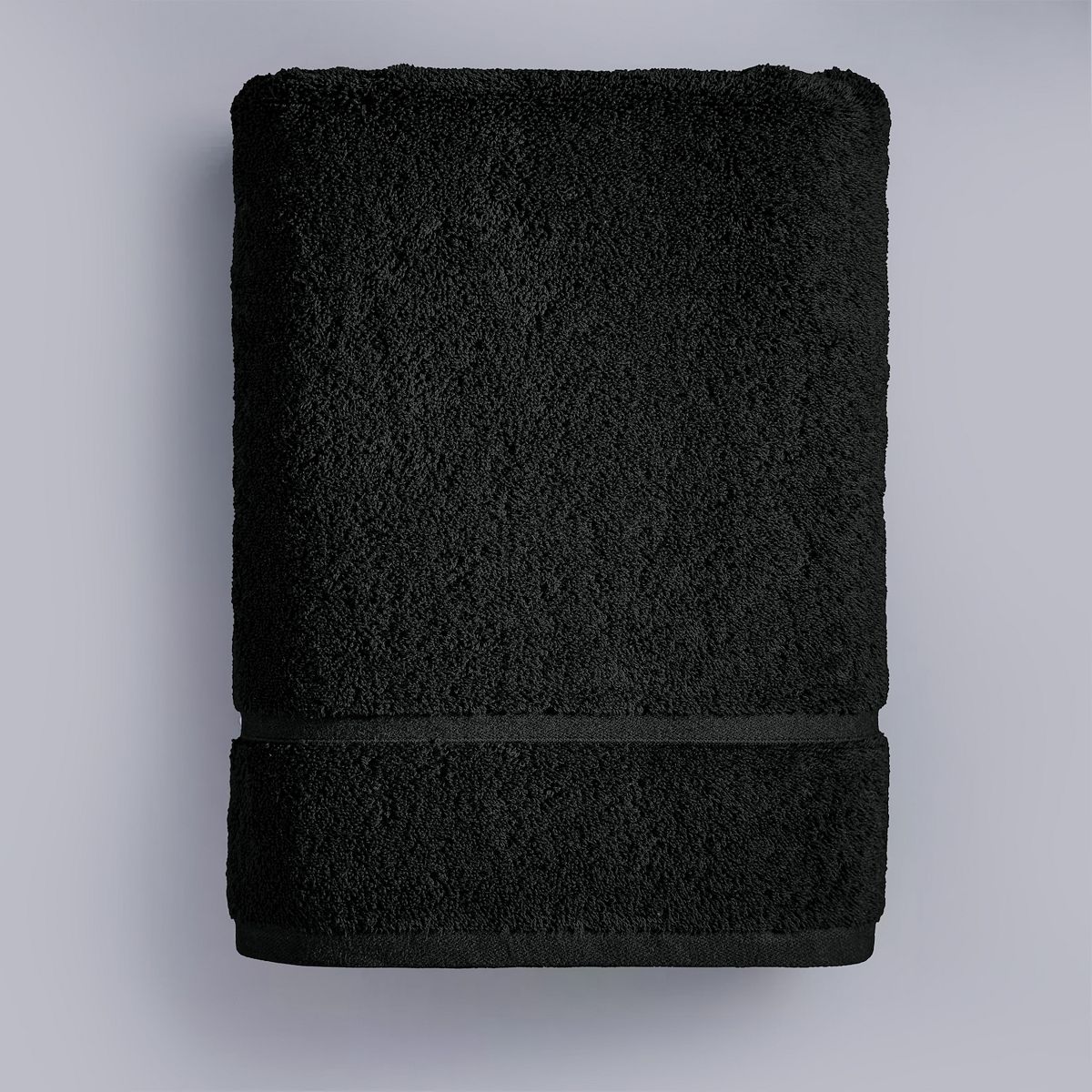 Simply Vera Vera Wang Egyptian Cotton Bath Towel, Bath Sheet, Hand Towel or Washcloth - Black, HAND TOWEL