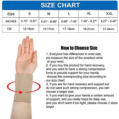 2 Pair Wrist Bands Wrist Compression Sleeves For Women And Men