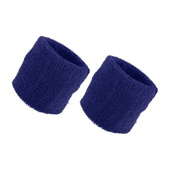 Pair Wrist Band Sweat Absorbing Cotton Terry Cloth