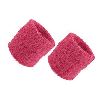 Pair Wrist Band Sweat Absorbing Cotton Terry Cloth