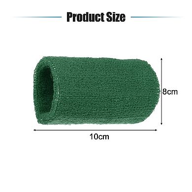 Pair Sweat Absorbing Wrist Sweatbands Athletic Cotton Terry Cloth