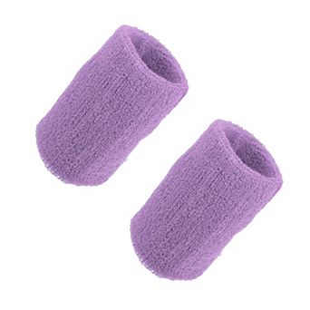 Pair Sweat Absorbing Wrist Sweatbands Athletic Cotton Terry Cloth