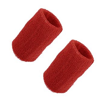 Pair Sweat Absorbing Wrist Sweatbands Athletic Cotton Terry Cloth