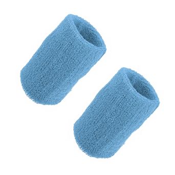 Pair Sweat Absorbing Wrist Sweatbands Athletic Cotton Terry Cloth