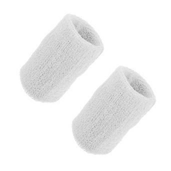 Pair Sweat Absorbing Wrist Sweatbands Athletic Cotton Terry Cloth