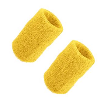 Pair Sweat Absorbing Wrist Sweatbands Athletic Cotton Terry Cloth