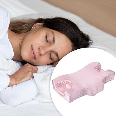 Memory Foam Pillow For Neck And Shoulder Pain Ease Sleep Pillow Satin