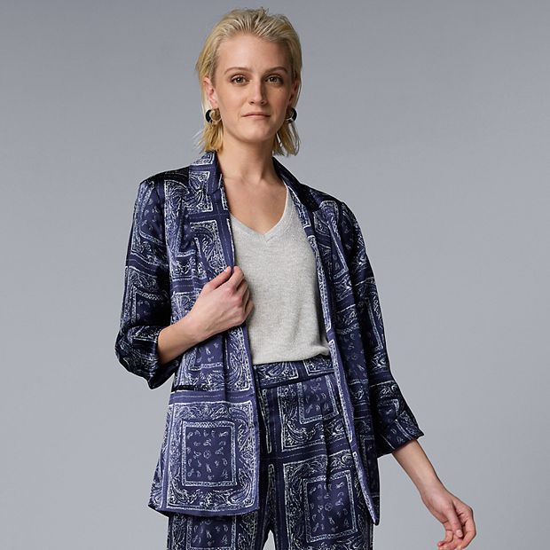 Petite Simply Vera Vera Wang Printed Blazer