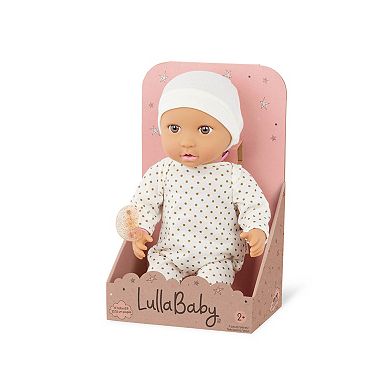 Battat LullaBaby Baby Doll with Ivory Polka Dot Pajamas & Accessories