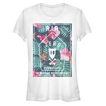 Disney's The Nightmare Before Christmas Zero's Tropical Tombstone Juniors' Graphic Tee