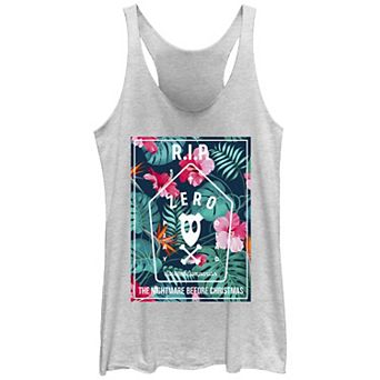Disney's The Nightmare Before Christmas Zero's Tropical Tombstone Juniors' Graphic Racerback Tank Top Top