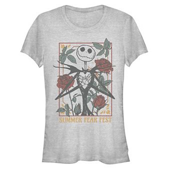 Disney's The Nightmare Before Christmas Jack's Floral Frame Juniors' Graphic Tee