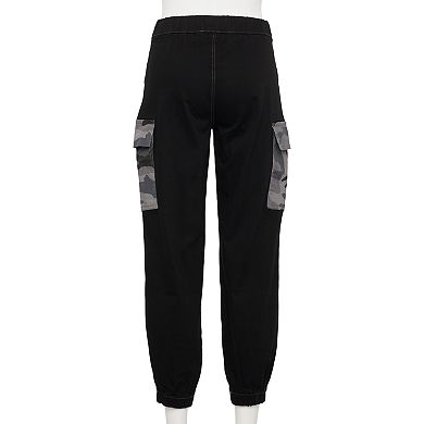 Juniors' Almost Famous Cargo Joggers With Nylon Seatbelt Insert