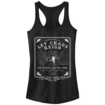 Disney's Villains Maleficent Poster Juniors' Racerback Graphic Tank Top Top