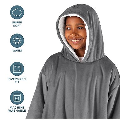 The Bare Homey - Youth Wearable Blanket - Sherpa Side Pockets