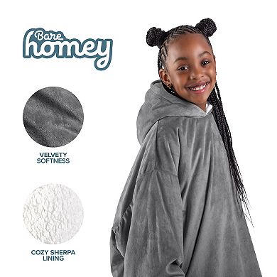 The Bare Homey - Youth Wearable Blanket - Sherpa Side Pockets