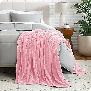 Bare Home Textured Microplush Blanket