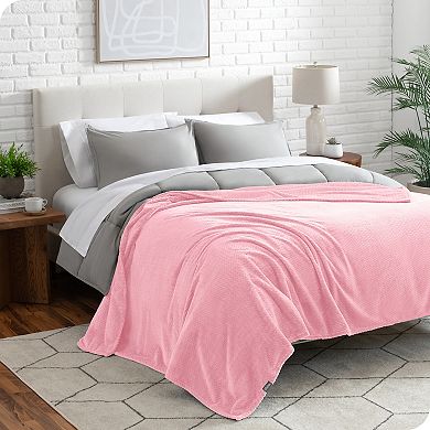 Bare Home Textured Microplush Blanket