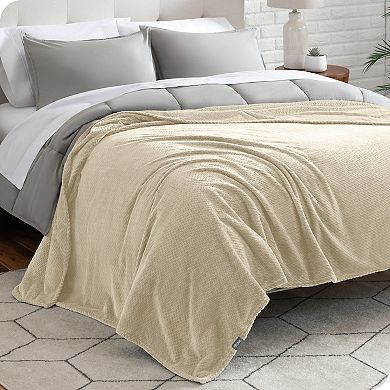 Bare Home Textured Microplush Blanket