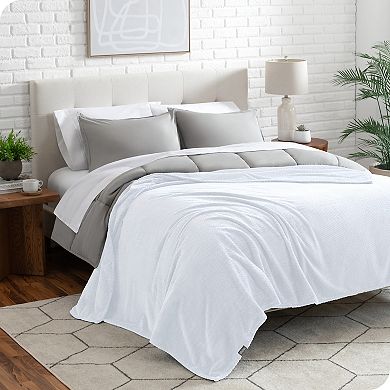 Bare Home Textured Microplush Blanket