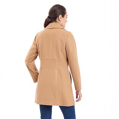 Women's London Fog Double Breasted Wool Peacoat