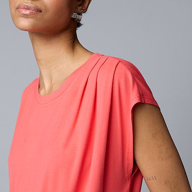 Women's Simply Vera Vera Wang Pleated Dolman Tee