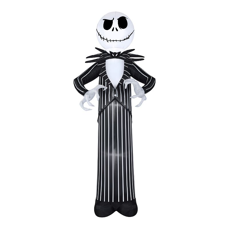 Gemmy Giant Halloween Inflatable Jack Skellington  10 ft Tall  Multi