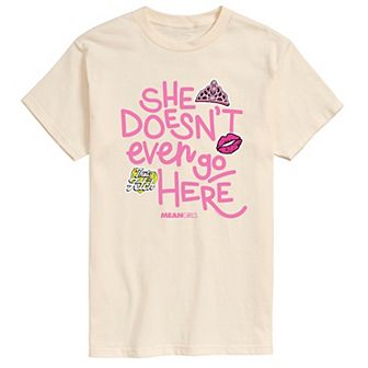 Men's Mean Girls She Doesn't Even Go Here Graphic Tee