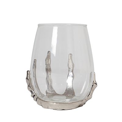 Celebrate Together Halloween Faux Skeleton Hand Stemless Wine Glass